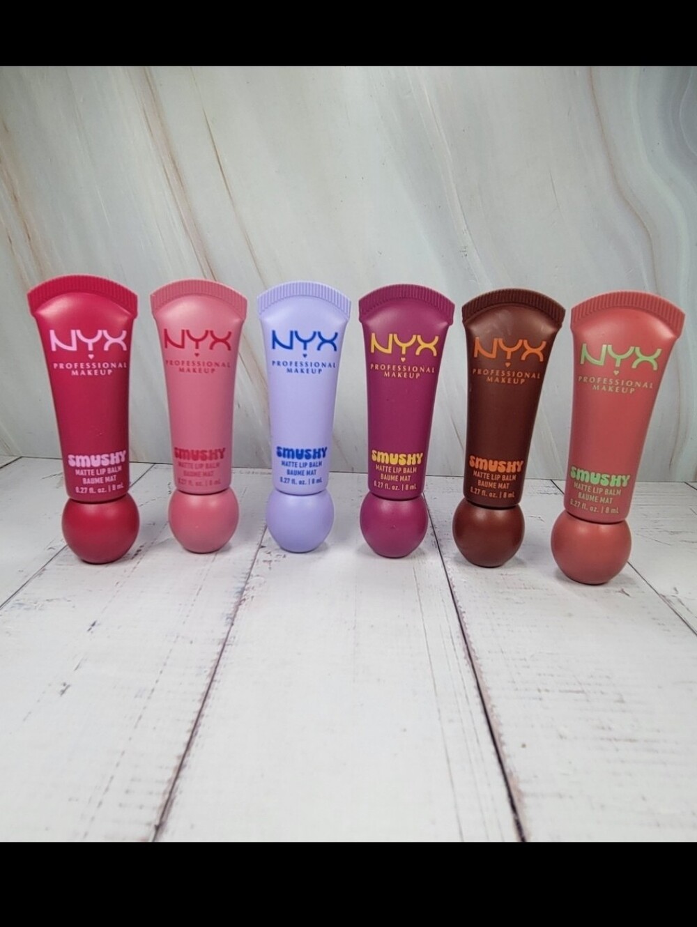 Nyx 6 Piece Smushy Matte Lip Balm Bundle NEW!